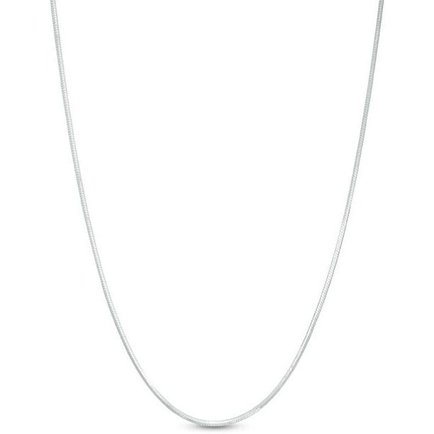 5 Pack Set 1mm Snake Chain Necklace in 18K White Gold 16"-24" Necklace